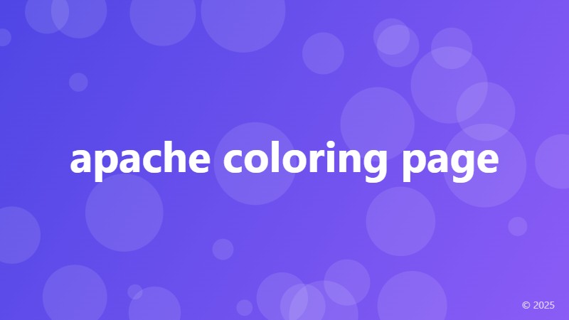 apache coloring page