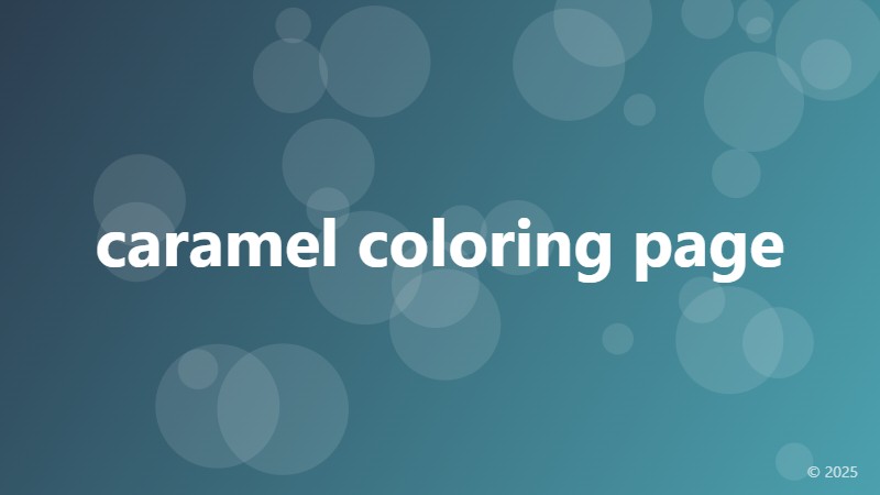 caramel coloring page