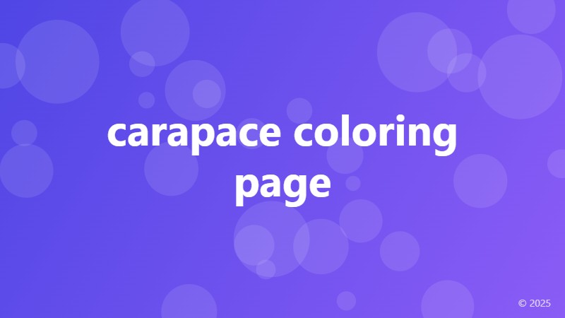 carapace coloring page