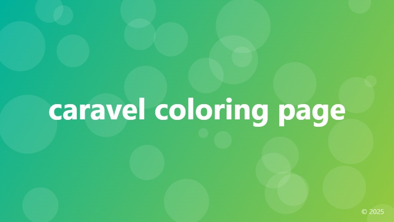 caravel coloring page