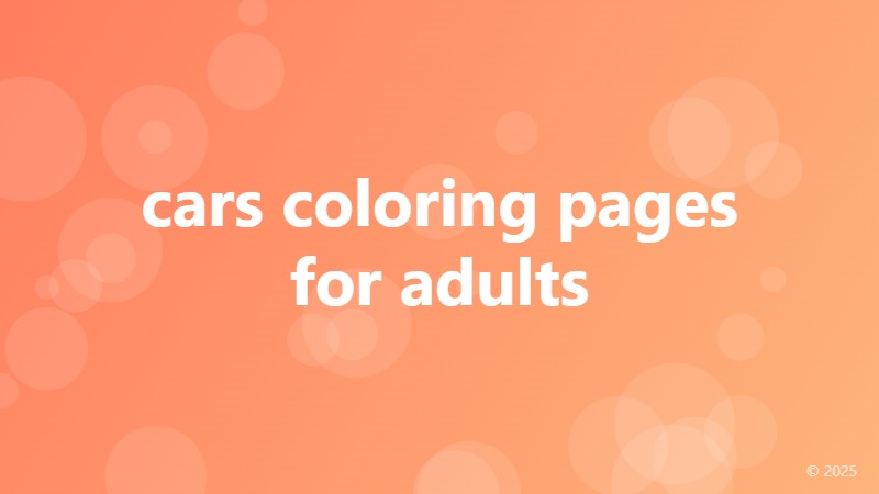 cars coloring pages for adults