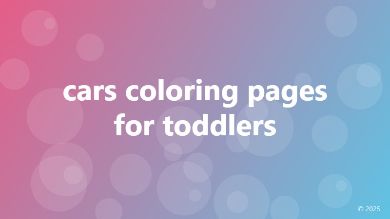 cars coloring pages for toddlers