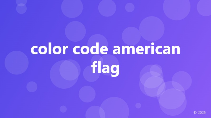 color code american flag