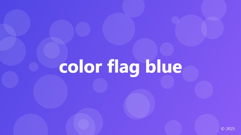 color flag blue