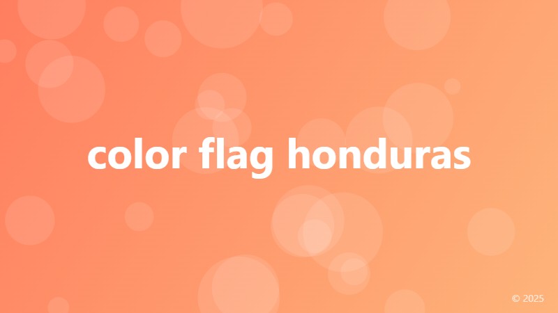 color flag honduras