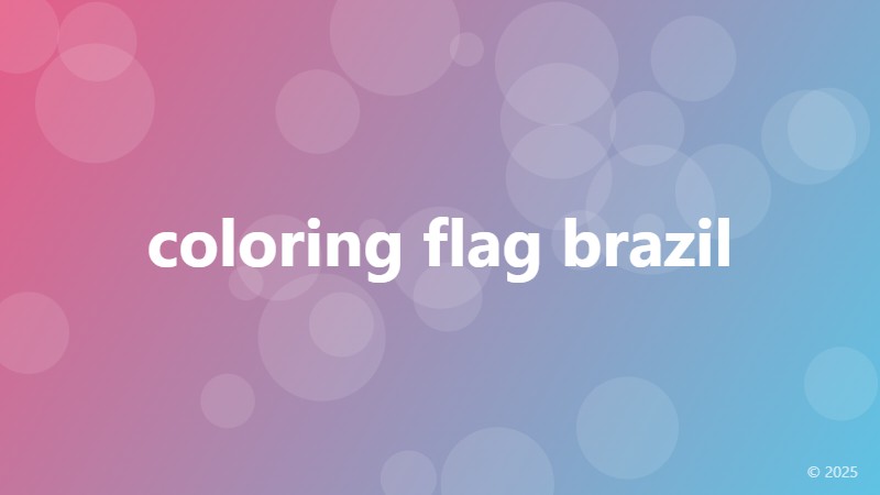 coloring flag brazil