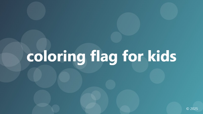 coloring flag for kids