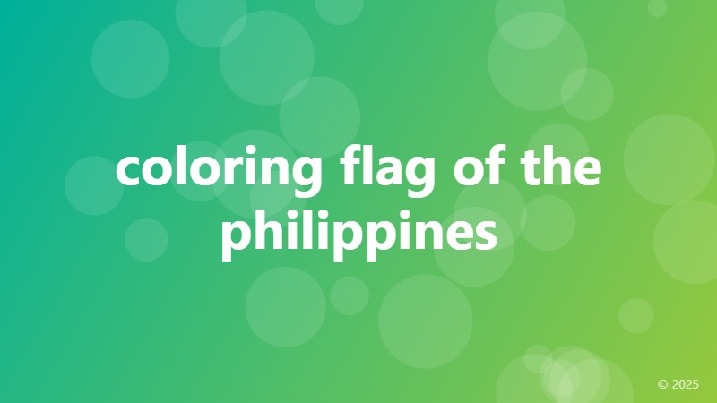 coloring flag of the philippines