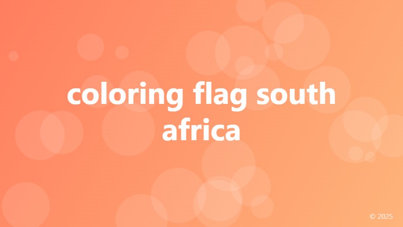 coloring flag south africa