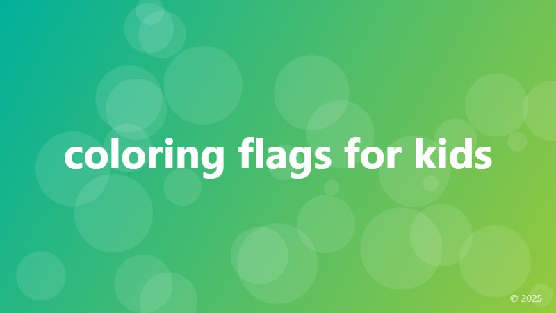 coloring flags for kids