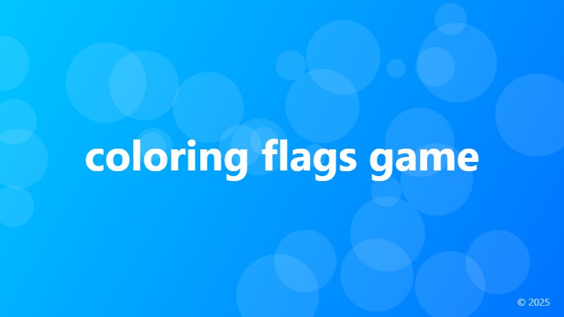 coloring flags game
