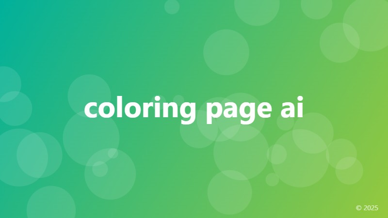 coloring page ai
