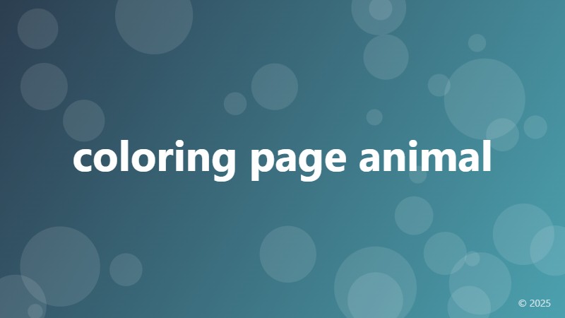 coloring page animal