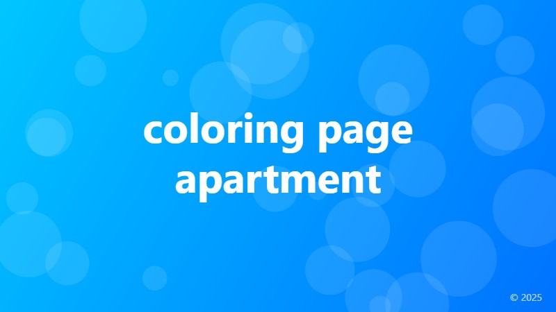 coloring page apartment