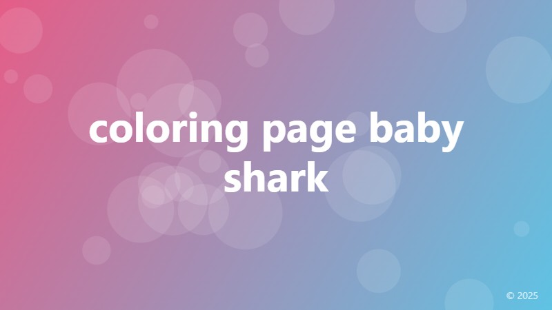 coloring page baby shark