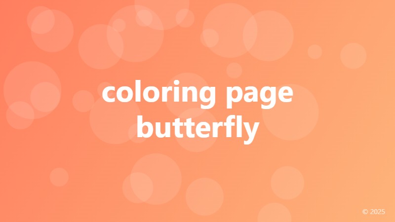 coloring page butterfly