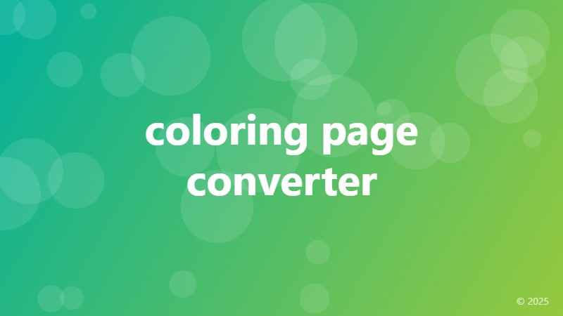 coloring page converter