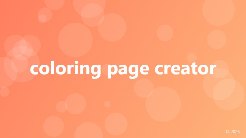 coloring page creator