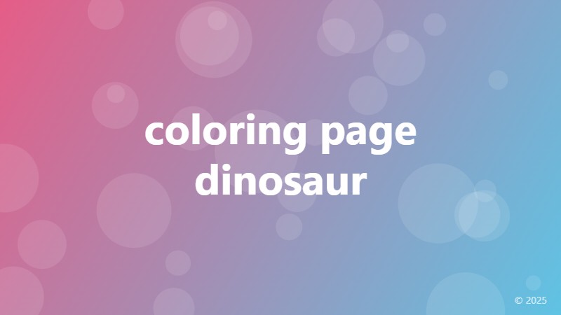 coloring page dinosaur