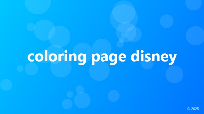 coloring page disney