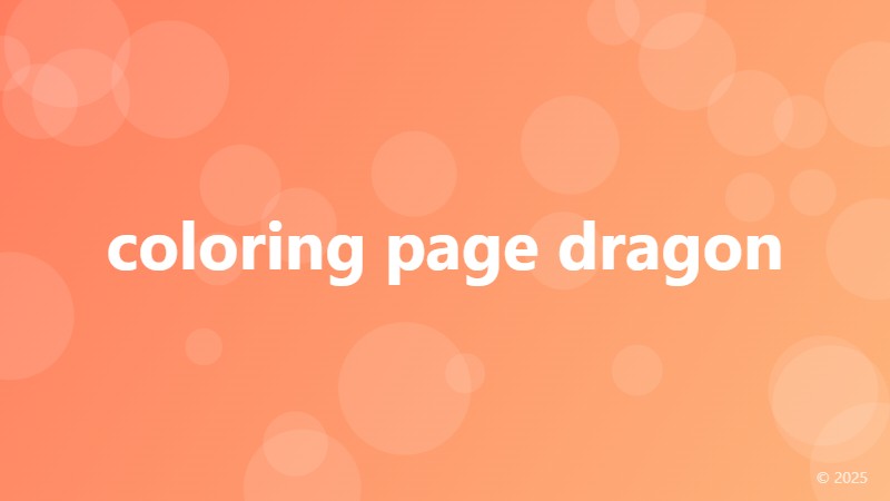 coloring page dragon