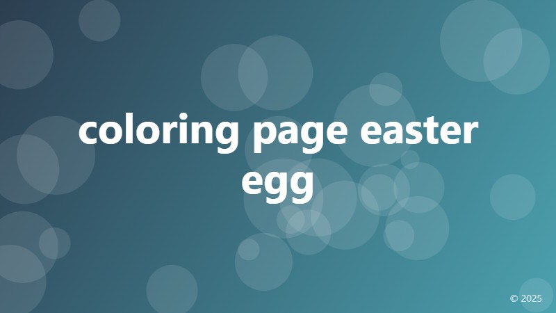 coloring page easter egg