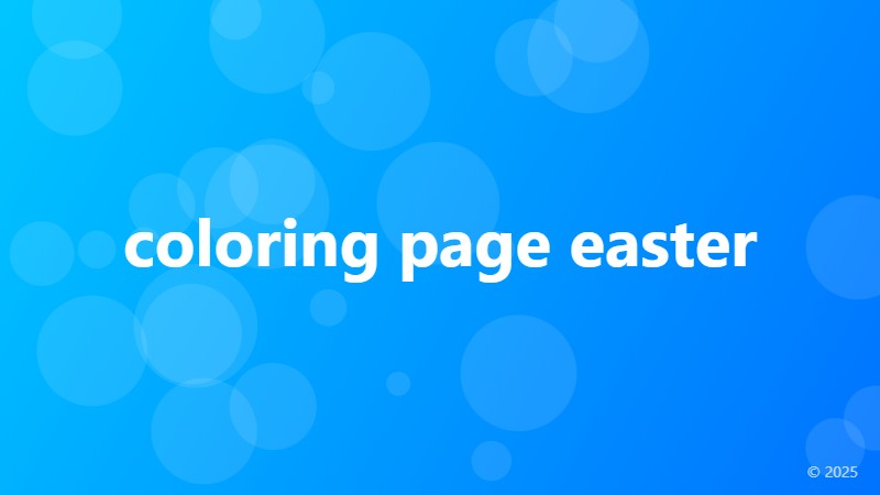 coloring page easter