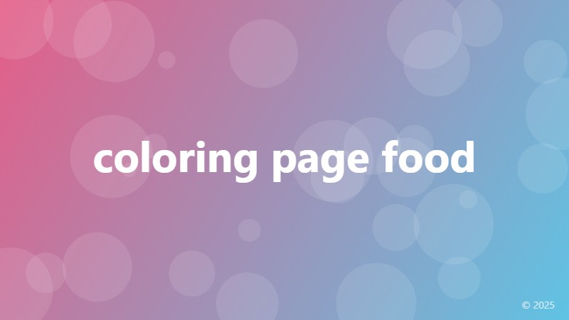 coloring page food