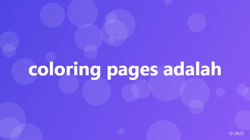 coloring pages adalah