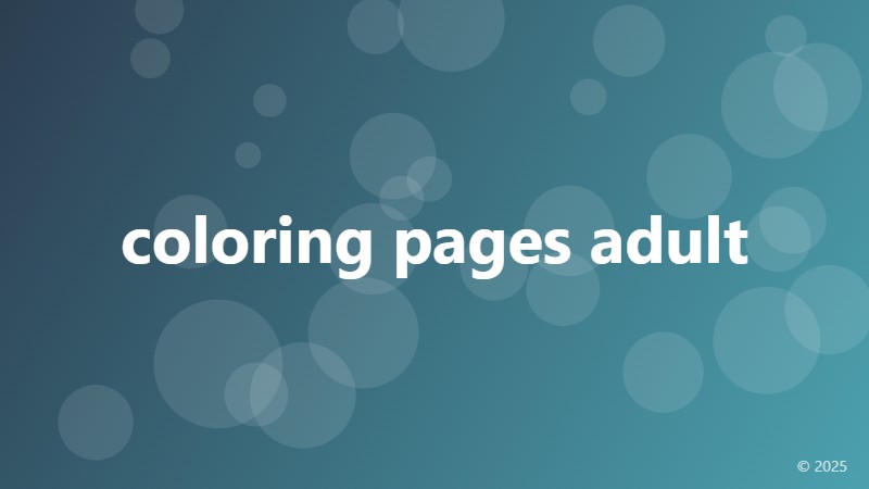 coloring pages adult