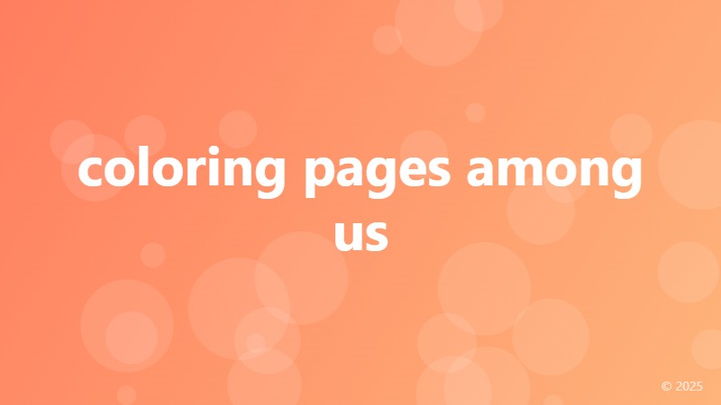 coloring pages among us