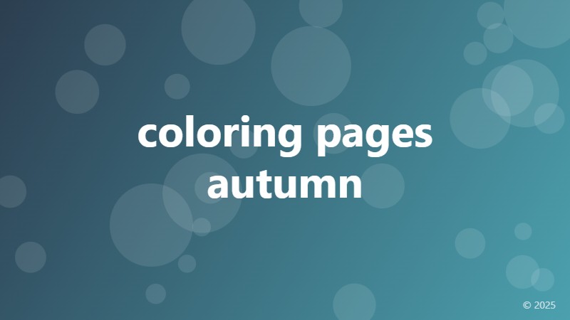 coloring pages autumn