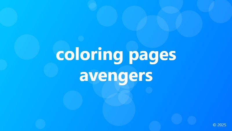 coloring pages avengers