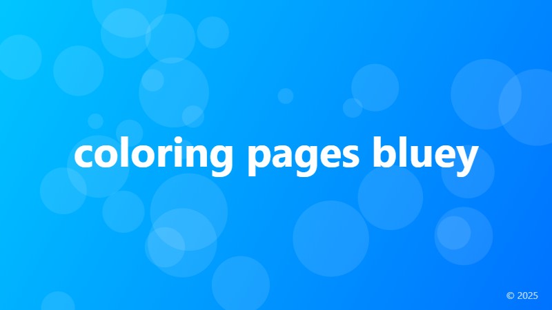 coloring pages bluey