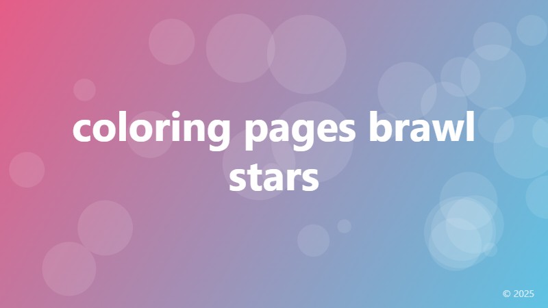 coloring pages brawl stars