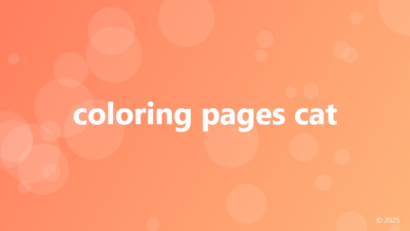 coloring pages cat