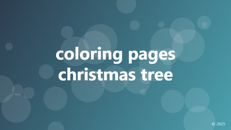 coloring pages christmas tree