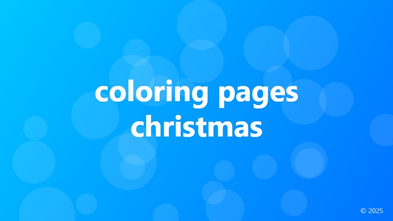 coloring pages christmas