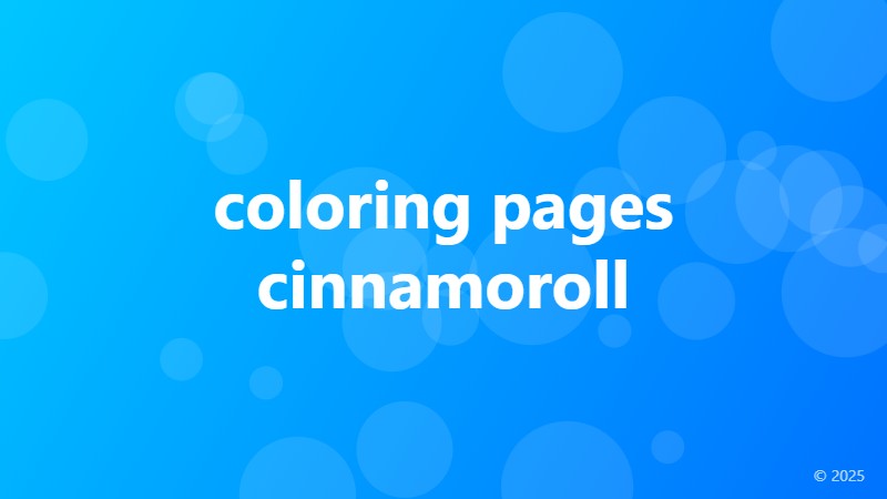 coloring pages cinnamoroll