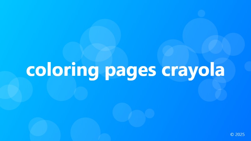 coloring pages crayola