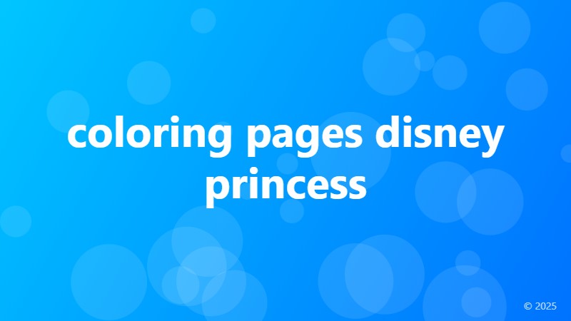 coloring pages disney princess