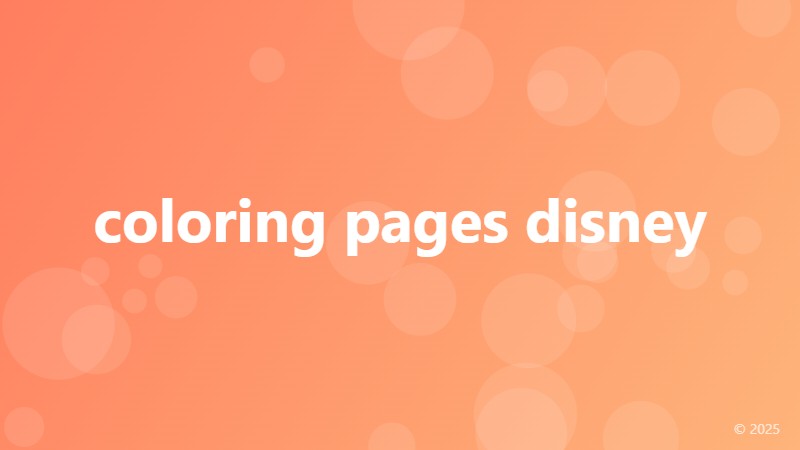 coloring pages disney