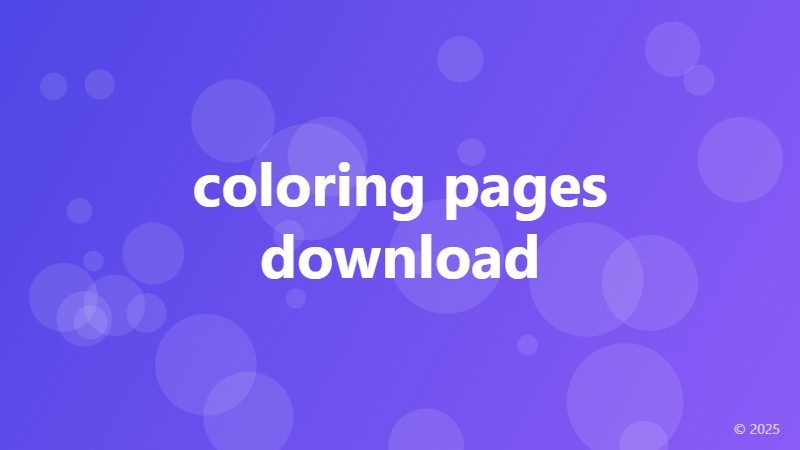 coloring pages download