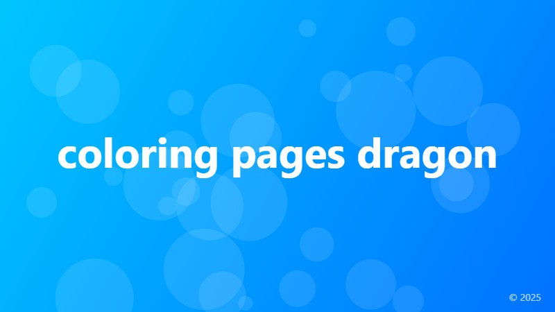 coloring pages dragon