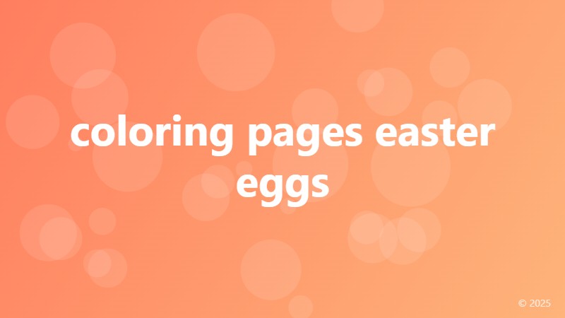coloring pages easter eggs