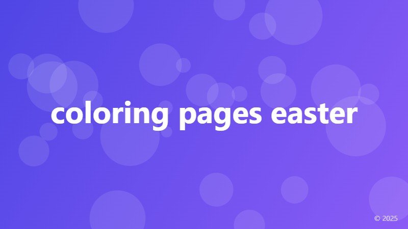 coloring pages easter