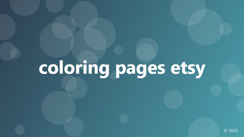 coloring pages etsy