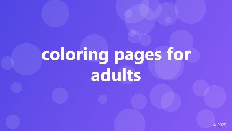 coloring pages for adults