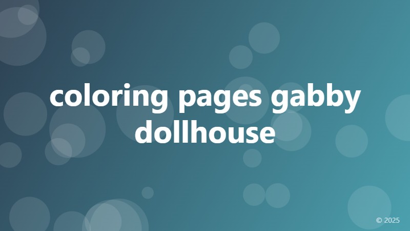 coloring pages gabby dollhouse