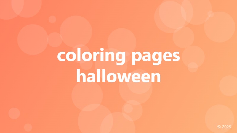 coloring pages halloween
